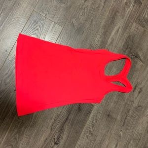 Lululemon racer back tank- coral hot pink